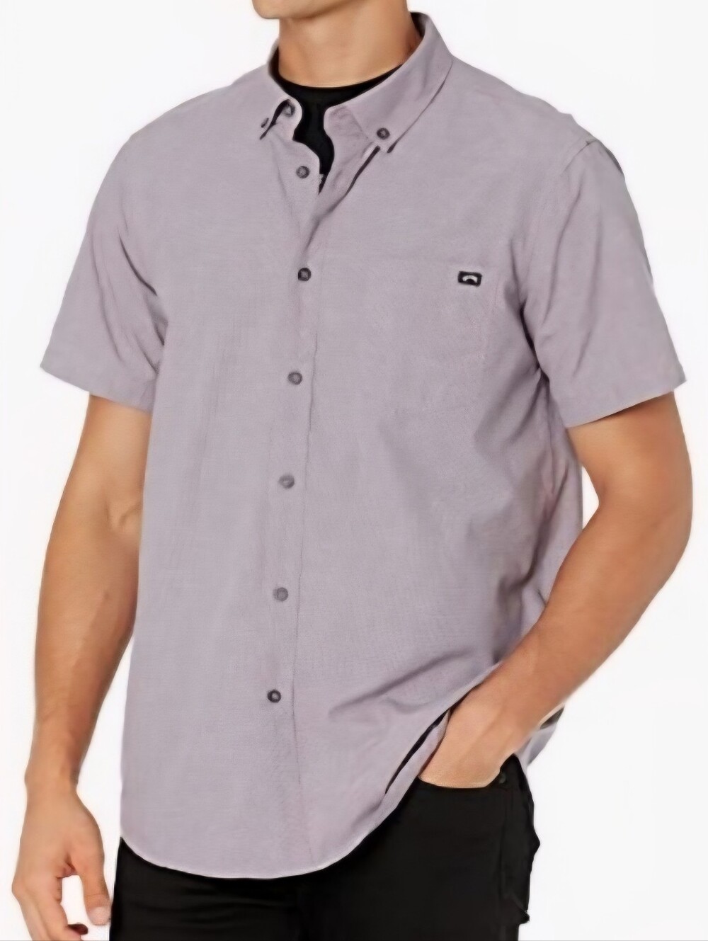 Billabong Men's Size M All Day Short Sleeve Woven Purple Haze Shirt